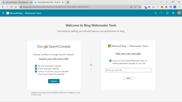 Welcome to Bing Webmaster Tools