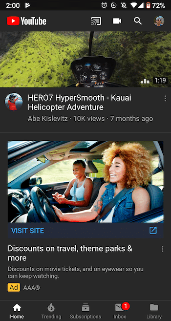 YouTube Discover Ads